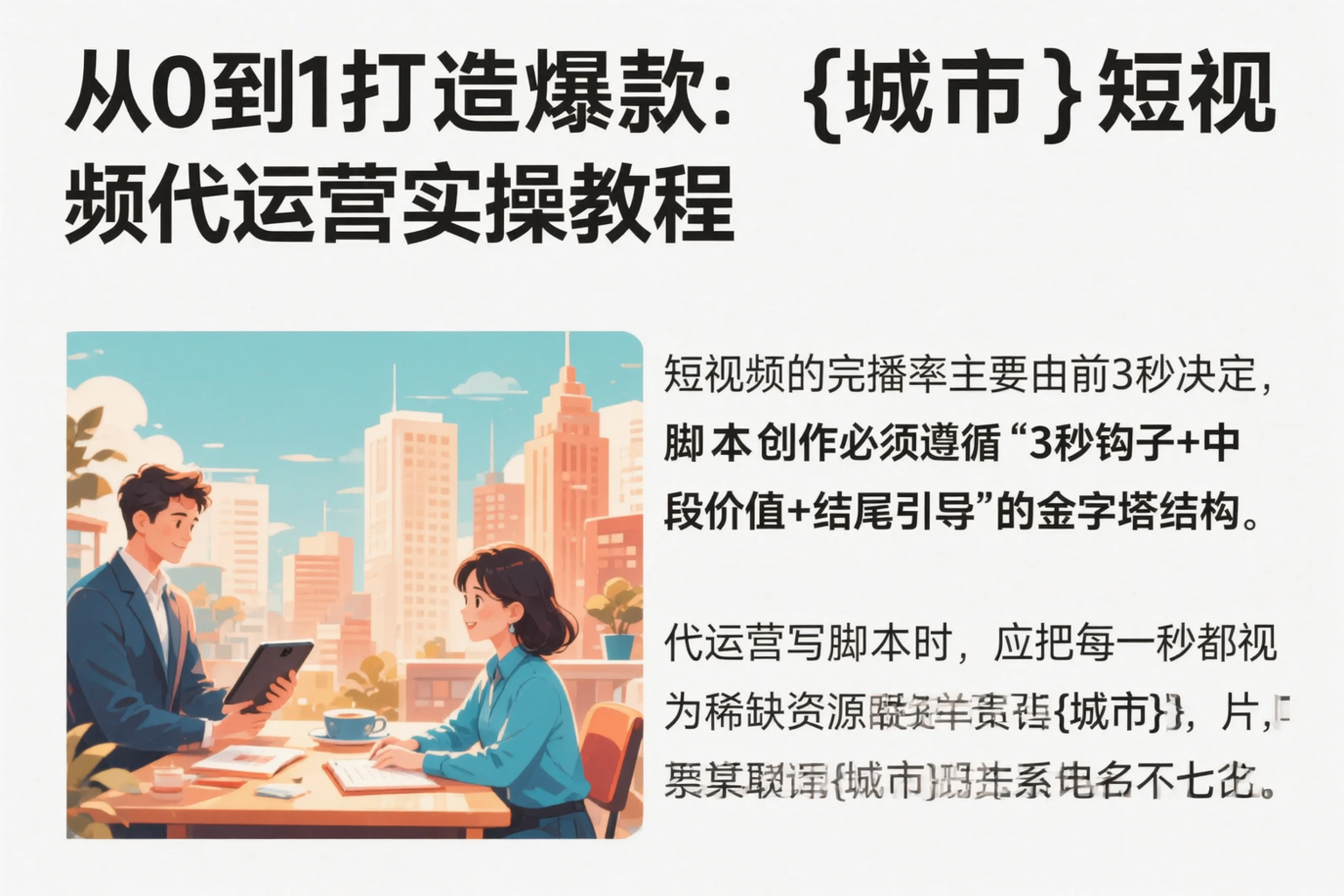 从0到1打造爆款：白银短视频代运营实操教程