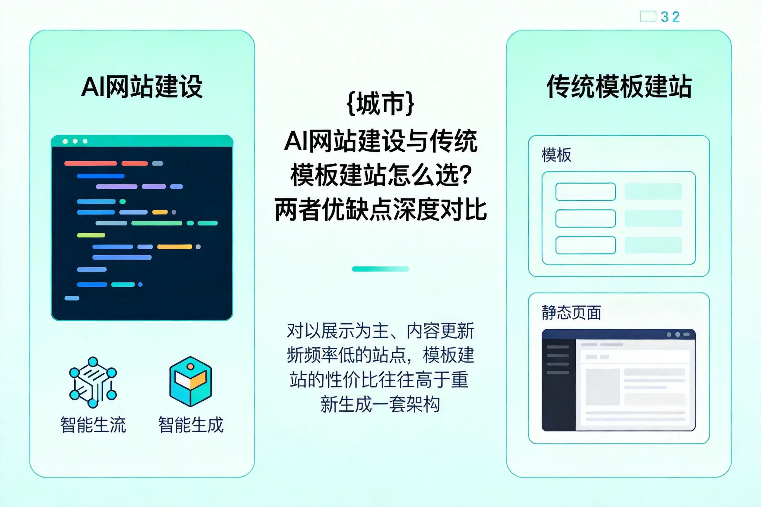 白银AI网站建设与传统模板建站怎么选？两者优缺点深度对比