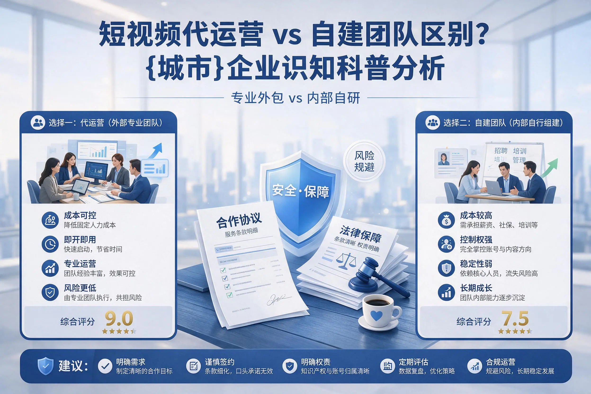 短视频代运营与自建团队区别？白银企业认知科普分析