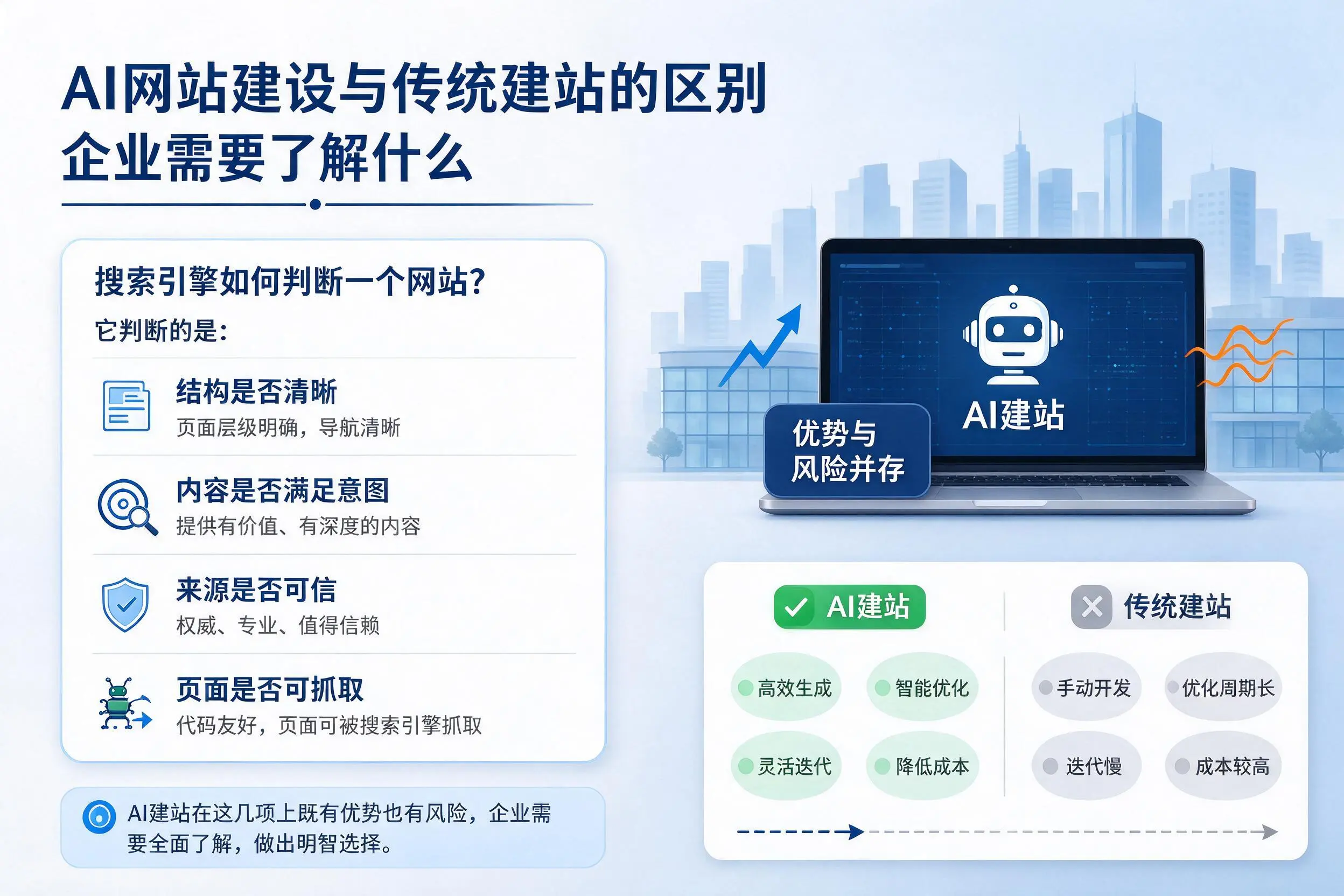 AI网站建设与传统建站的区别，白银企业需要了解什么