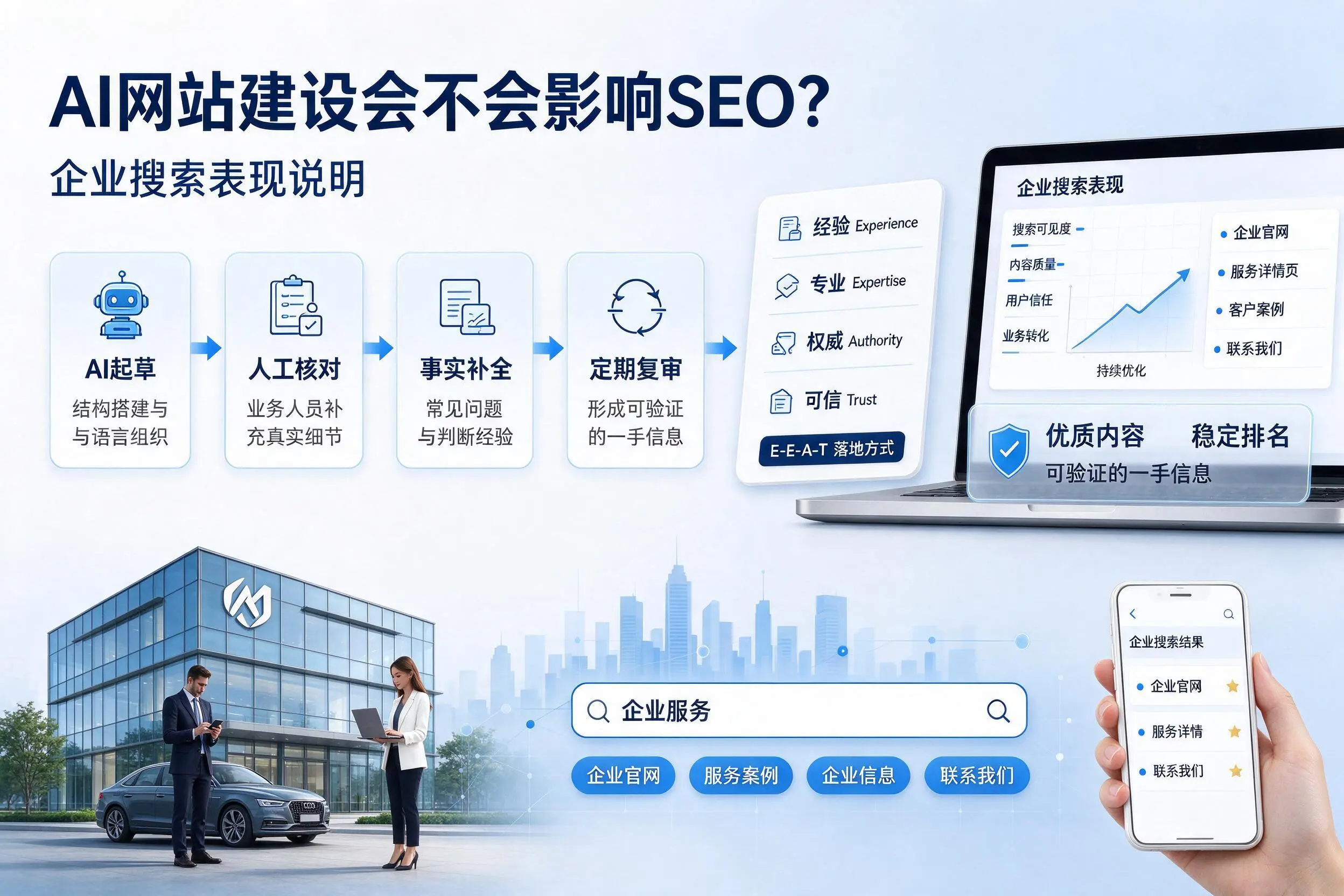 AI网站建设会不会影响SEO？白银企业搜索表现说明